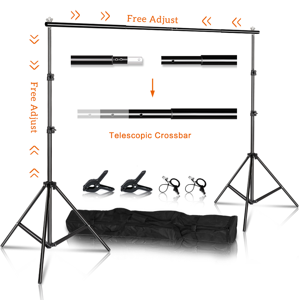 Photography Lighting Kit With Backdrop - Photo Studio Background Photography Backdrop Stands
