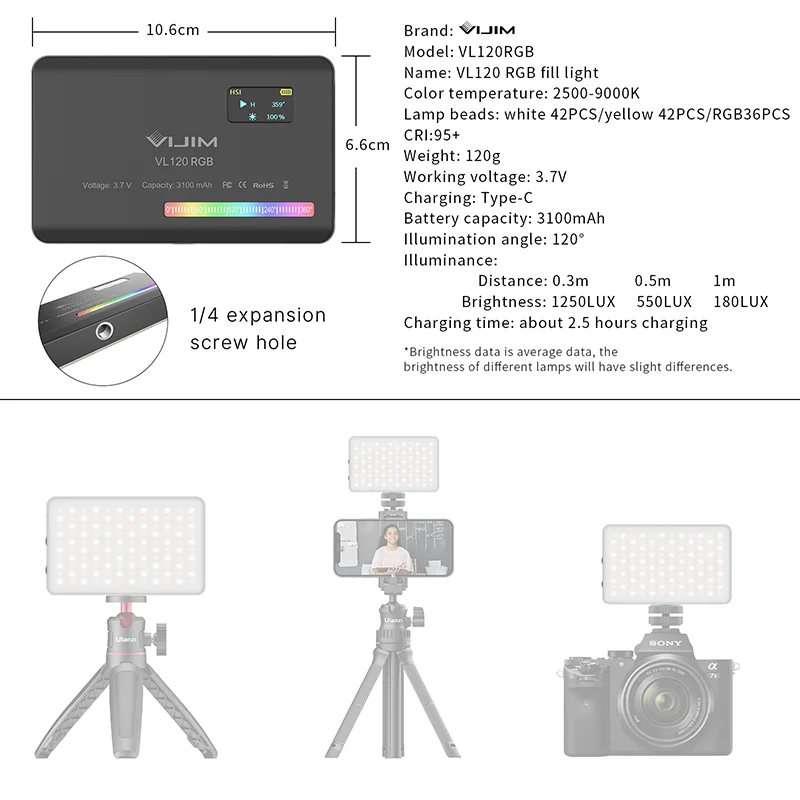 2026 New120 RGB Pocket Fill Li - Photography Of Lighting 评论和价格