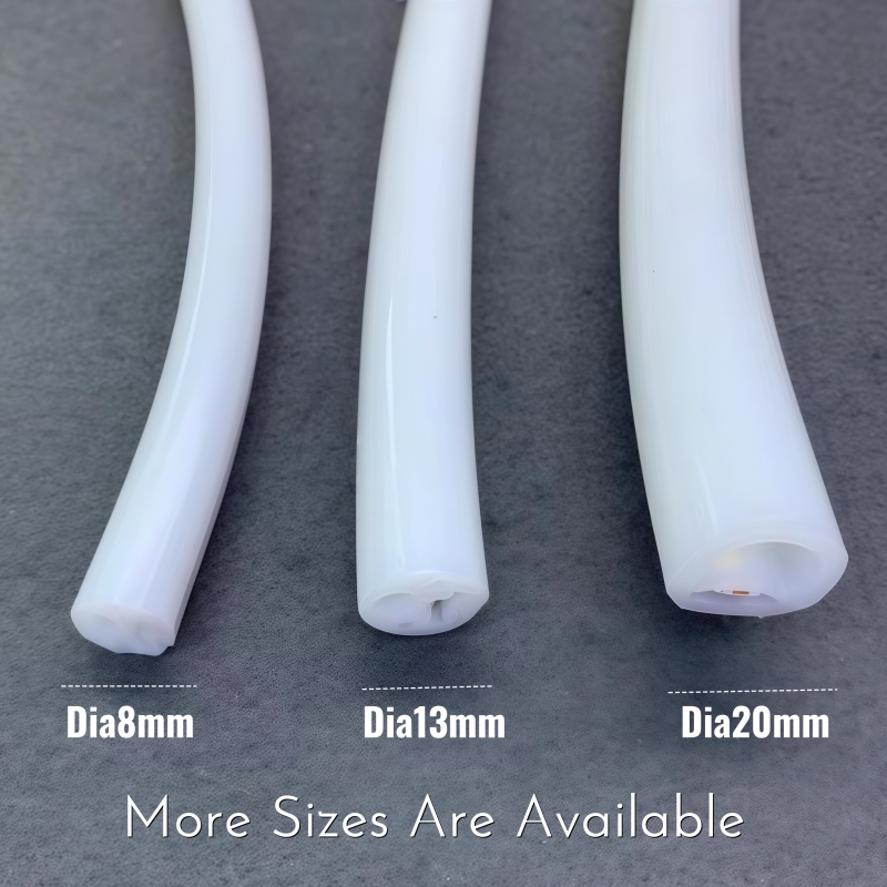 8/10/12mm Round Neon LED Strip - Diffusion Material Roll 评论和价格
