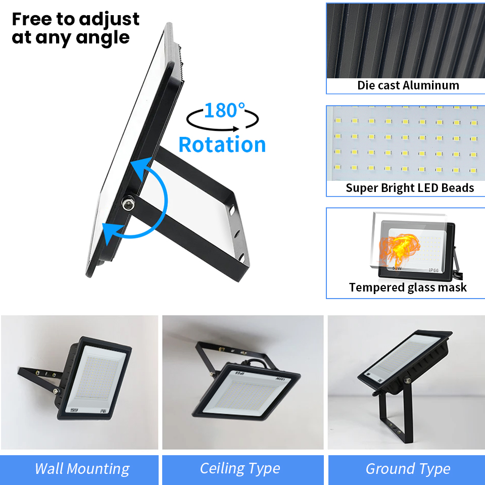 LED Floodlight AC220V 110V 10- - Photography Lighting Uk 评论和价格