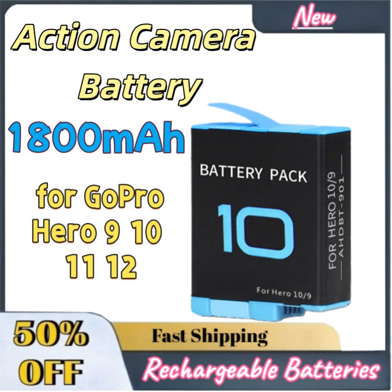 1800mAh Replacement Battery Ch - Gopro Action Camera Hero 12 Black 评论和价格