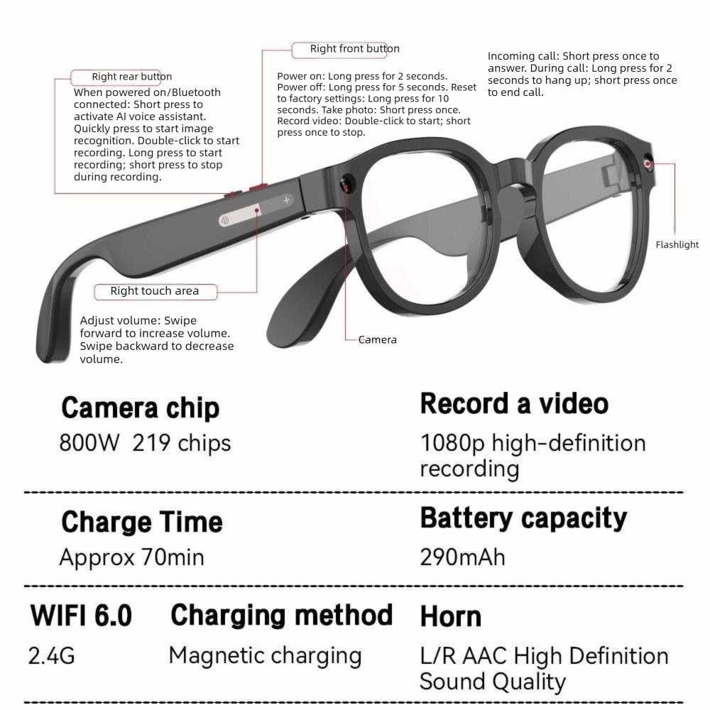 2 in 1 AI Smart Glasses HD Pho - Photography Of Lighting 评论和价格
