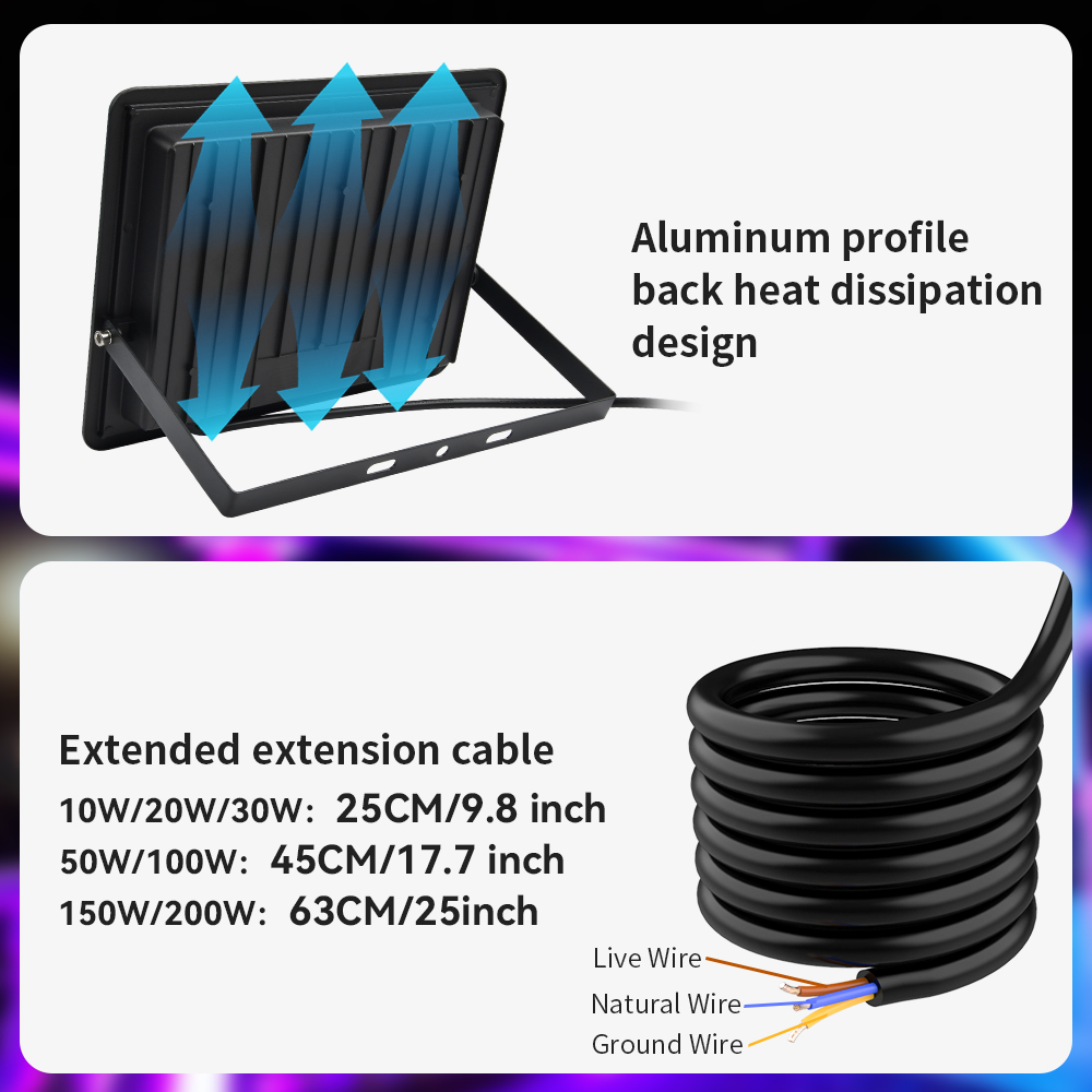 RGB Flood Light 100W 50W 30W 2 - Photography Lighting Uk 评论和价格