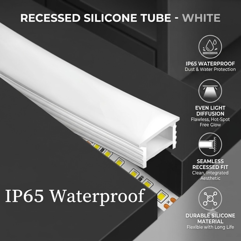 Recessed White Silicone Tube L - Diffusion Material Roll 评论和价格