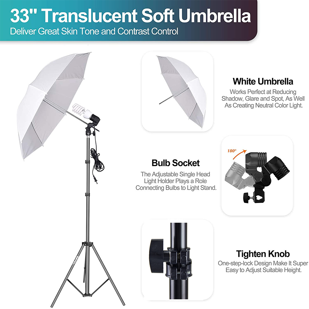 Cost-effective  Photo Studio E - Photography Lighting Kit With Backdrop 评论和价格