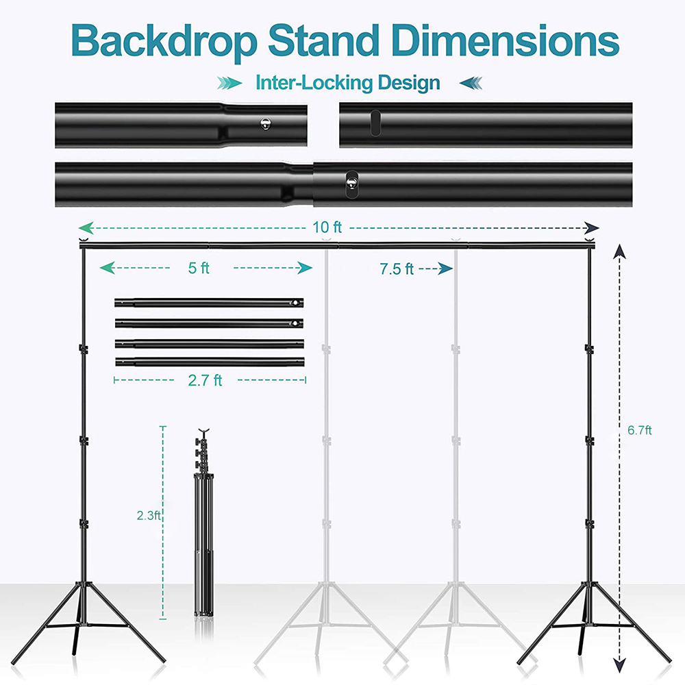 Cost-effective  Photo Studio E - Photography Lighting Kit With Backdrop 评论和价格