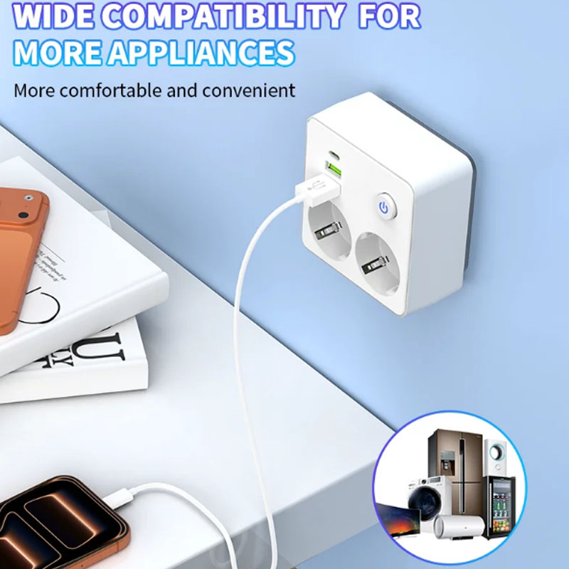 EU Plug Outlet 2 Sockets Multi - Photography Lighting Uk 评论和价格
