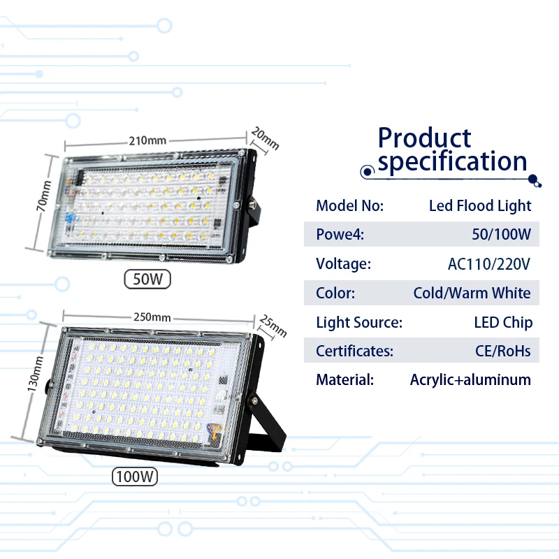 4Pcs/Lot Led Flood Light 50W 1 - Photography Lighting Uk 评论和价格