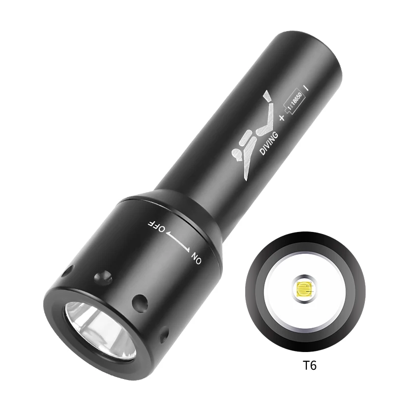 New T6 LED Diving Torch Long-R - Photography Of Lighting 评论和价格