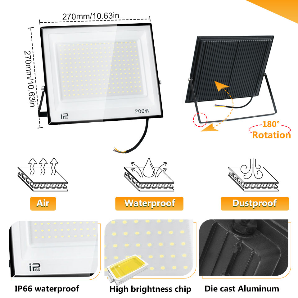 Led Flood Light IP66 Waterproo - Photography Lighting Uk 评论和价格